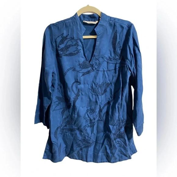 Soft Surroundings Long Line Embroidered Tunic - Picture 1 of 9